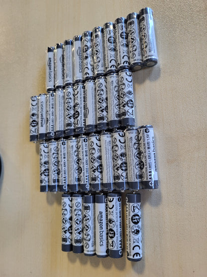 267257 - AMAZON BASICS Bateri alkaline AAA, 1.5V, afat ruajtjeje 5-vjeçar, 40 copë