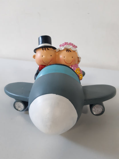 251276 - Mopec Y88 - Dekorues Torte/Kuti i Parave, Pit & Pita për Nusen dhe Dhëndrin, Aeroplan, 11 cm