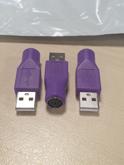 267502 - GOOBAY 68918 Adaptor PS/2 në USB, Mini-DIN 6, vjollcë