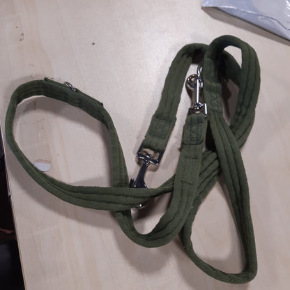 252099 - HALTI Double Leash - Lidhëse shumëfunksionale për stërvitjen dhe shëtitjen e qenit tuaj, Madhësi e madhe, Forest Green, 2m