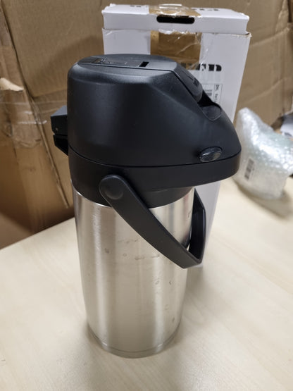 213411 - PIONEER FLASKS Karafë me levë, shishe për ujë të nxehtë dhe të ftohtë, 1.9 litra, argjendi (SS19HC) prej çeliku inox