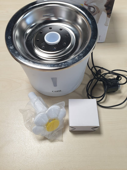 221894 - Shatërvan Lulesh Catit 43725, 3L, e Bardhë/Çelik Inox, për Macet