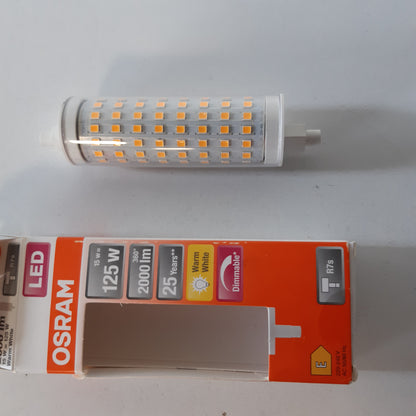 228296 - OSRAM Llampë LED me Tub me Rregullim Intensiteti 15W, E Bardhë e Ngrohtë (2700K), ekuivalente me 125W, LED LINE R7S DIM