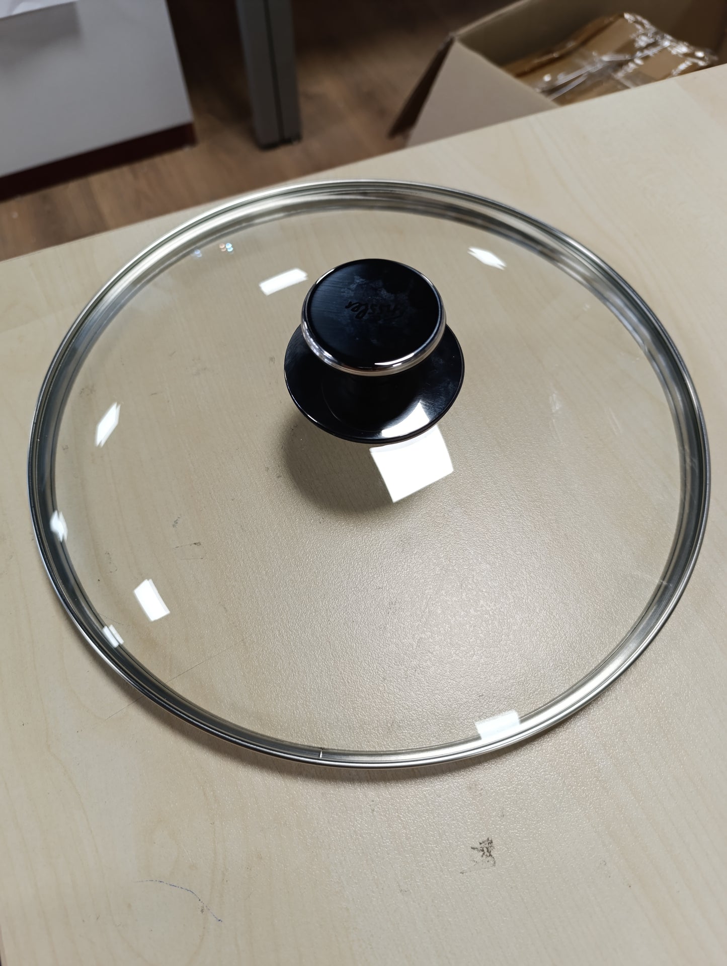 168489 - FISSLER - Kapak Prej Qelqi për Tiganë, Tanxherë dhe Tanxherë me Presion, Madhësi Ø 28 cm, Transparent, Modeli 001-104-28-200/0