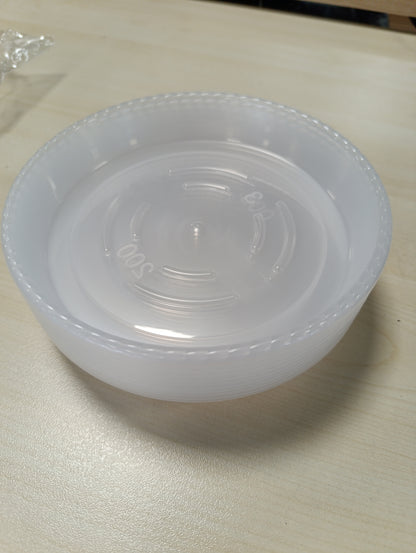 224284 - LIKOSO Pjatë vazoje për lule 19cm, Tabaka pikuese plastike transparente për bimë të brendshme dhe të jashtme, Set me 10 copë