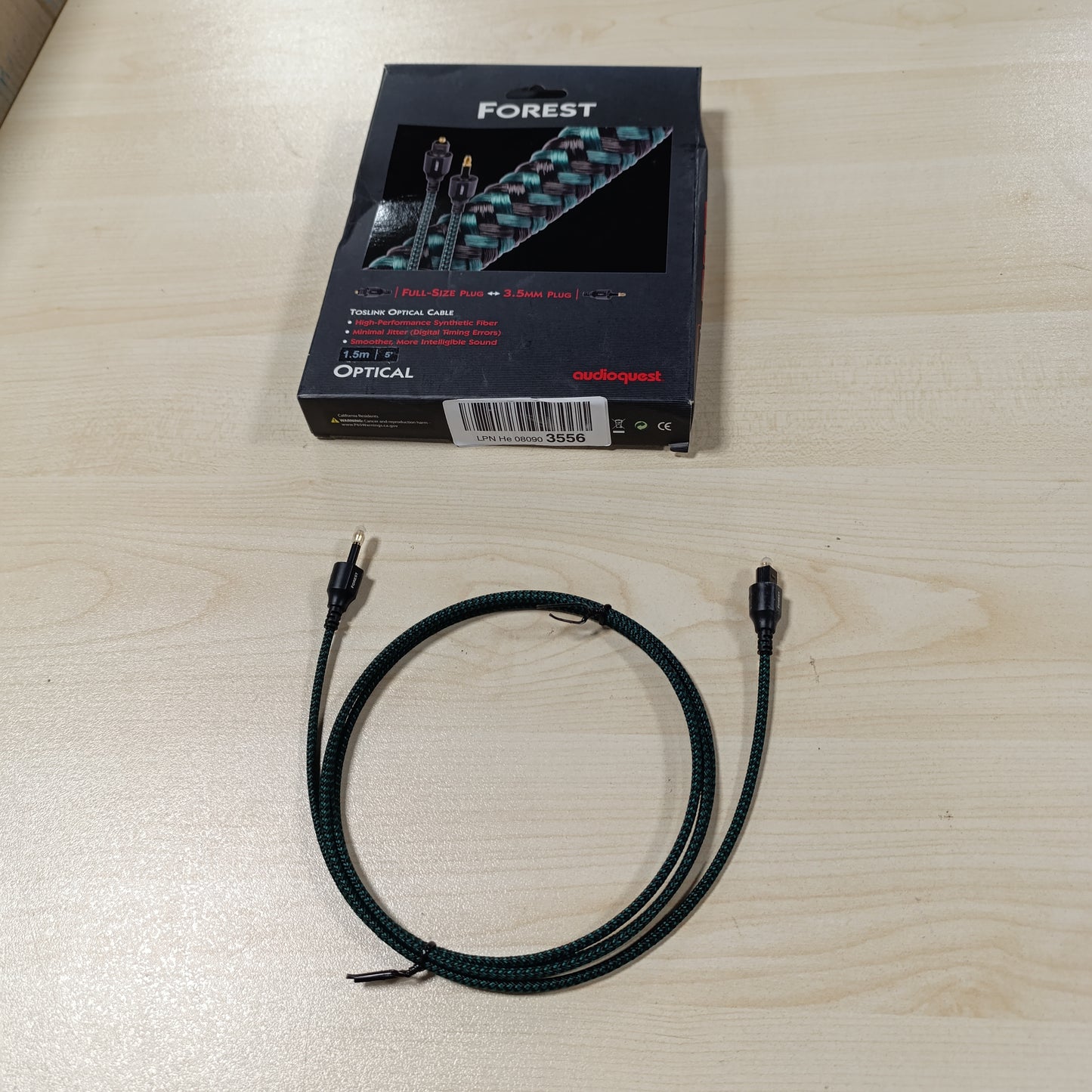 267962 - AUDIOQUEST OptiLink kabllo audio optik, 1.5m (4.92 ft.) deri në 3.5 mm