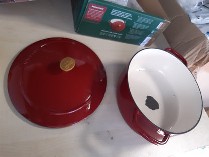 199092 - BALLARINI Tavë Bellamonte e Kuqe, Forma Ovale, 29 cm, Material Gize