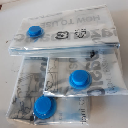 215174 - AMAZON BASICS Qese Ruajtjeje të Shtrydhshme me Vakum, 4 copë, Madhësi Shumë e Madhe, Mbyllje me Zinxhir, Transparente