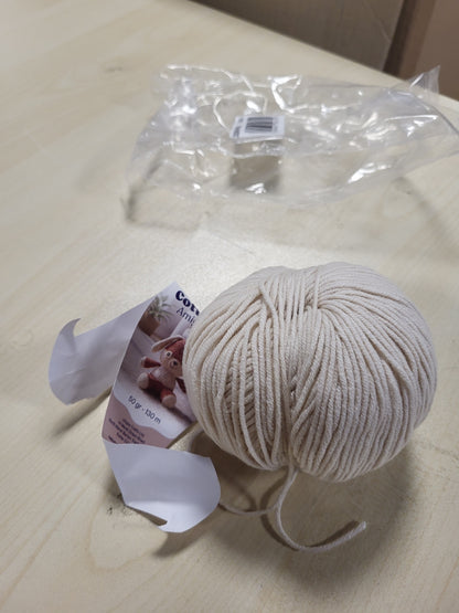 269449 - Amigurumi DK Utopia Crafts Fije pambuku për thurje 50g, 50% pambuk, 50% akrilik, Bezhë