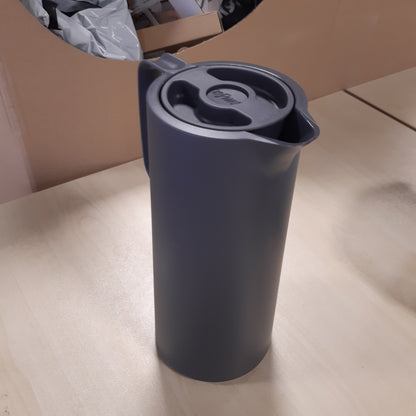 252920 - EMSA Motiva Termos Flask, 1L, Flask i Izoluar me Mbyllje të Shpejtë, Mban Pijet të Nxehta për 12 Orë, të Ftohta për 24 Orë, Mbulesë Qelqi, Prodhuar në Gjermani, Antracit, N41701