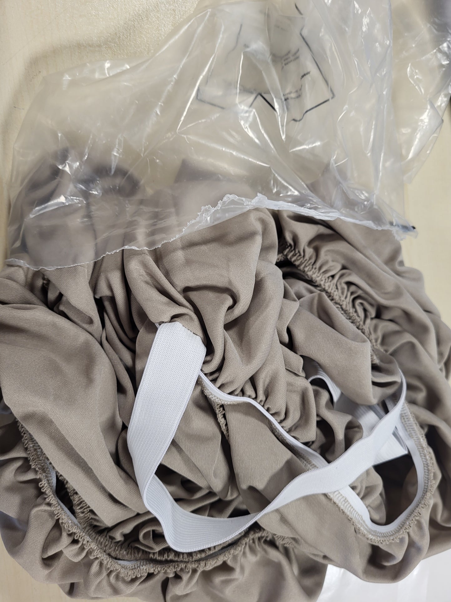 223858 - Mbulesë shtrati WRAPPYBAG 90 x 200 cm me skaje elastike, ngjyrë taupe, 6 madhësi në dispozicion