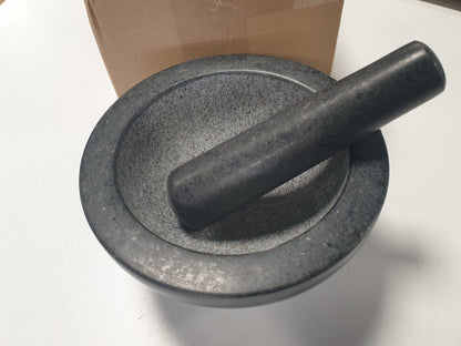 223844 - SET LLAÇI dhe llaçi graniti WENCO ⌀ 16 cm – për shtypjen, bluarjen dhe përgatitjen e bimëve dhe erëzave