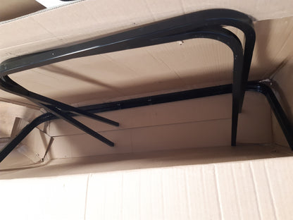 231021 - FERPLAST Kafaz zogjsh, kafaz ekzotik për zogj, përfshirë mbështetëse me rrota, ushqyes zogjsh, vende për zogj, e zezë, 100 x 53 x 172 cm