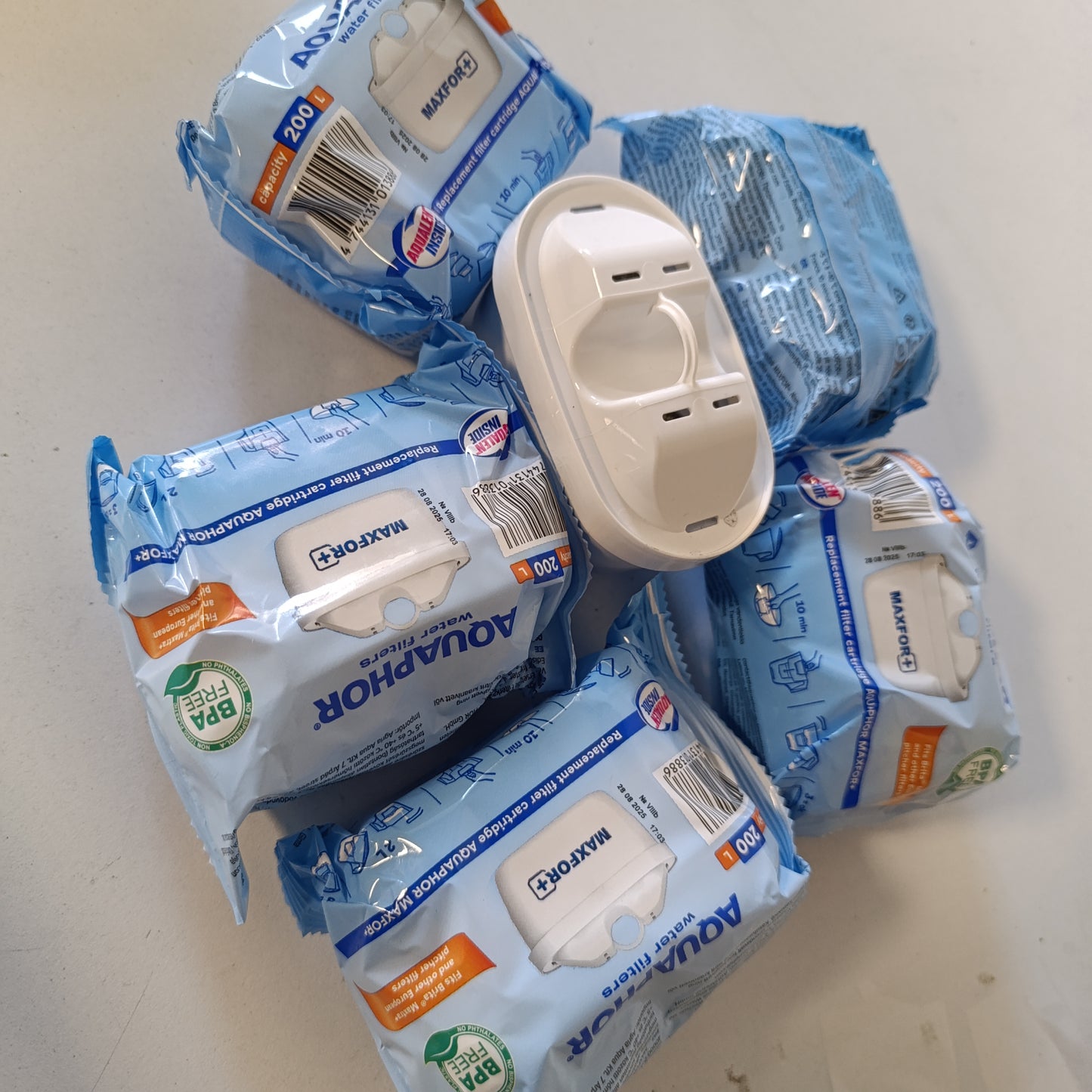 222100 - AQUAPHOR MAXFOR+ Pako 5+1 me fishekë filtri - kundër gëlqeres, klorit dhe substancave të tjera, për Aquaphor Onyx, Ametist, Jasper, Time dhe të gjitha modelet BRITA MAXTRA+ dhe MAXTRA, 6 copë (1 pako)