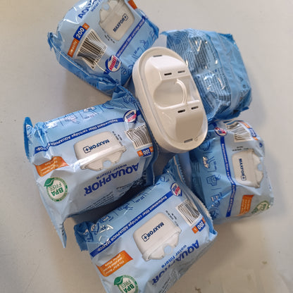 222100 - AQUAPHOR MAXFOR+ Pako 5+1 me fishekë filtri - kundër gëlqeres, klorit dhe substancave të tjera, për Aquaphor Onyx, Ametist, Jasper, Time dhe të gjitha modelet BRITA MAXTRA+ dhe MAXTRA, 6 copë (1 pako)
