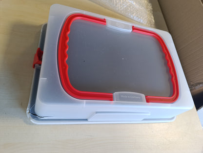 255282 - DR. OETKER Tavë Drejtkëndëshe me Sustë 43.5 x 29.5 x 10.5 cm, Bazë Servirjeje, Mbulesë, Veshje Jo-Ngjitëse, Material Smalti
