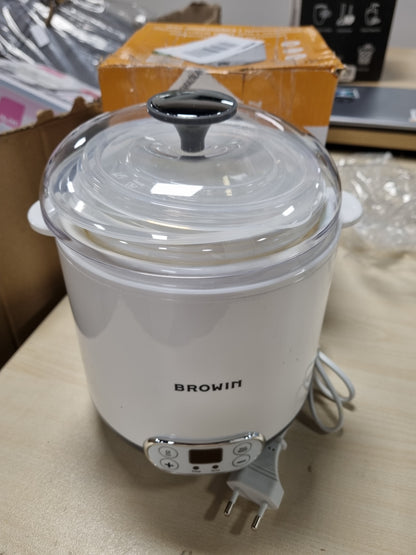 214010 - BROWIN Makinë për prodhimin e kosit me hirrë shtëpiake me termostat 1.5 L