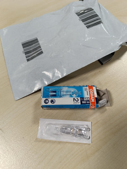 254203 - OSRAM Llambë halogjene 66760, 60 vat, 230V, G9 HALOPIN, halogjene e bardhë