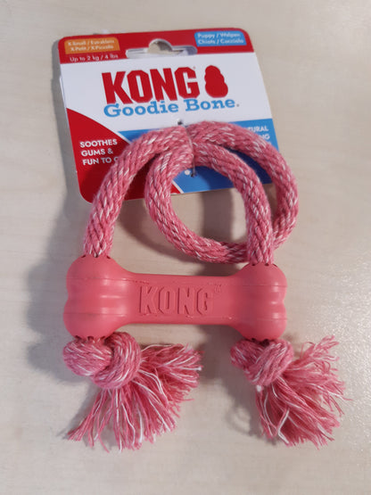 252000 - KONG Litar Kockash Puppy Goodie XS - 1.8x8.3x2.8cm Ngjyra të Përziera