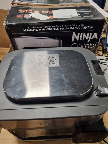 144086 - NINJA Combi Multicooker 12-në-1, Fritezë dhe Furrë me Ajër, Kapacitet për Vakte Familjare, Përfshirë Tepsinë e Pjekjes dhe Tiganin, Ngjyra Gri, Modeli SFP700EU