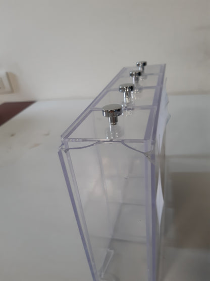 251680 - iDesign Organizues grimi me 4 sirtarë, Kullë e hollë plastike, Transparente