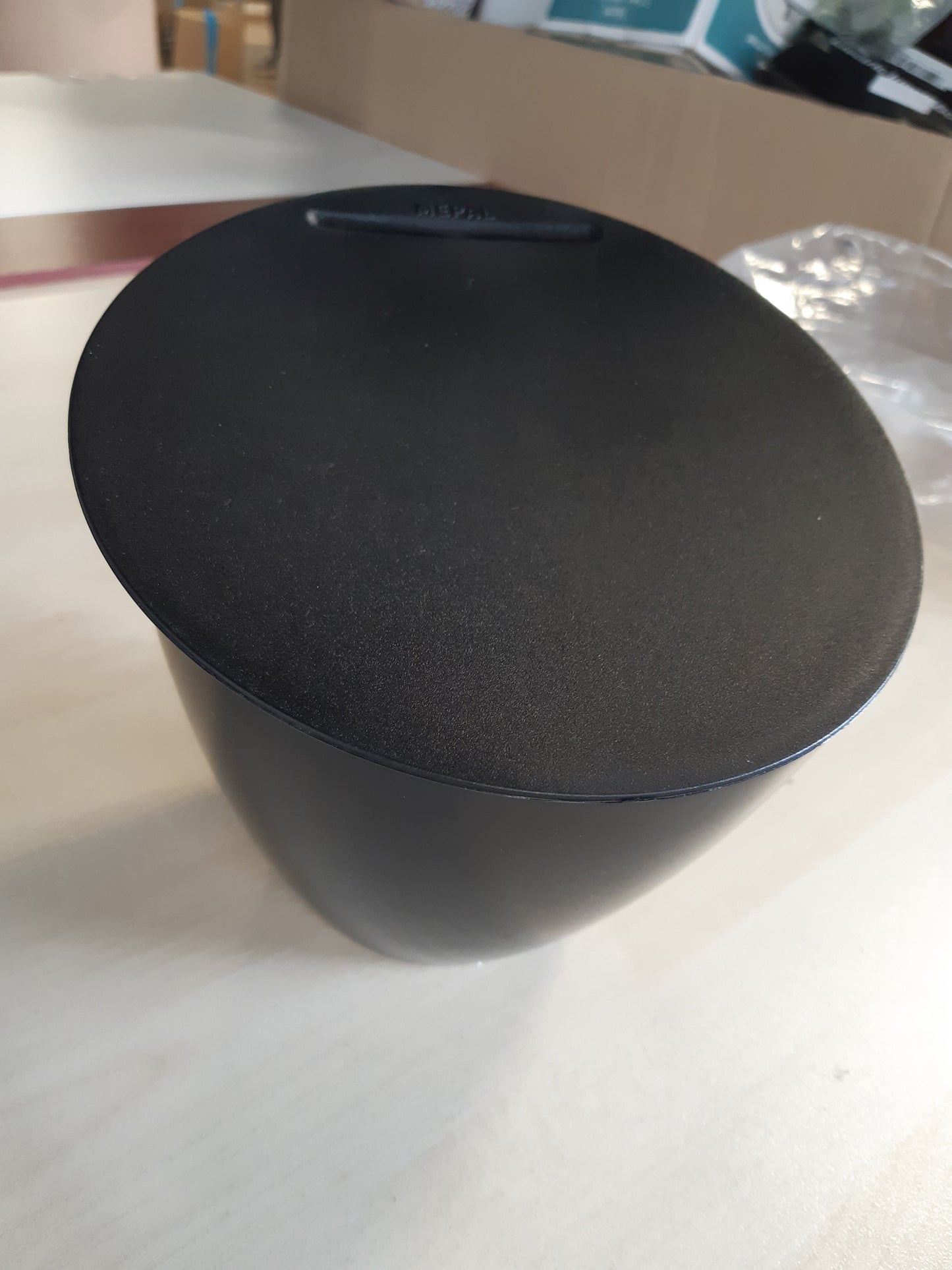 186315 - MEPAL - Kosh Mbeturinash Kuzhinë me Kapak Calypso, 2200 ml, i Vogël, Material Plastik, i Sigurt për Lavatriçe, Ngjyra Nordic Black