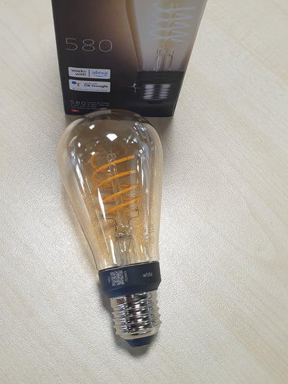 217995 - PHILIPS Llambë Edison Hue E27, 7.2W, Dritë e Bardhë e Ngrohtë, e Kontrollueshme me Aplikacionin, Pako 1