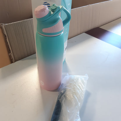 256985 - FJBOTTLE Shishe uji për sporte prej çeliku inox me kapak magnetik, kapacitet 1L, 800ml, 600ml, 400ml, pa BPA, e papërshkueshme nga rrjedhjet, e përshtatshme për pije të gazuara, shishe uji termik 1500ML për shkollë dhe fitnes