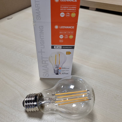 206953 - LEDVANCE - Llampa LED Inteligjente me WiFi, bazë E27, e Bardhë e Ngrohtë (2700K), Zëvendëson Llambat Inkandeshente 60W, e Kontrollueshme pe Alexa, Google dhe Samsung SmartThings, SMART+, pako prej 1