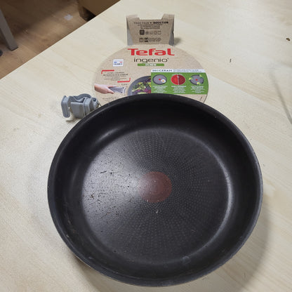 246172 - TEFAL Ingenio Renew PoÃ©ale 24 cm, Veshje qeramike anti-ngjitëse, E ricikluar, Gatim i shëndetshëm, Termo-Signal™, Gatim i sigurt, Prodhuar në Francë, Të gjitha zjarret me induksion, L2604