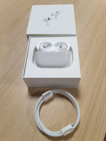 266017 - APPLE KUFJE PA TEL AIRPODS PRO 2, anulim aktiv i zhurmës, funksion ndihmës për dëgjimin, modalitet transparence, audio 3D, çip H2, karikim USB-C