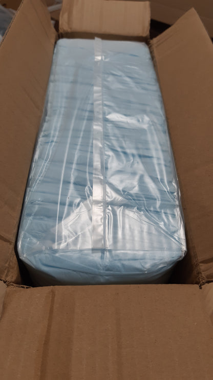 224490 - AMAZON BASICS Mbrojtëse stërvitjeje për qen dhe këlyshë, të papërshkueshme nga rrjedhjet, dizajn me 5 shtresa, pako me 50 copë, blu