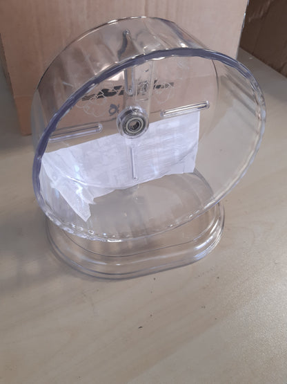 202489 - RROTË HAMSTERI nga kompania: Rrotë e heshtur dhe e qetë e bardhë, me madhësi Ø18cm dhe qëndrim të rregullueshëm, ideale për minj dhe kafshë të vogla