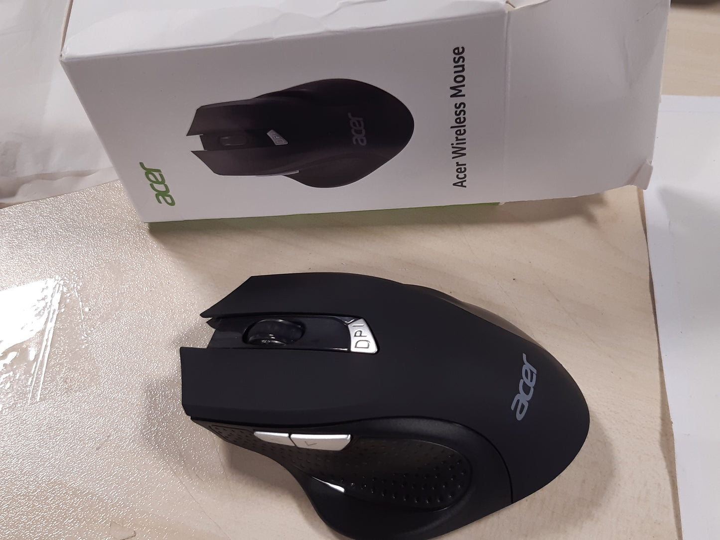 267192 - ACER Maus pa tel ergonomik, 2.4 GHz me marrës mini USB, maus optik USB, 6 butona të programueshëm, 1600 DPI, i pajtueshëm me PC/Mac/Laptop/Chromebook