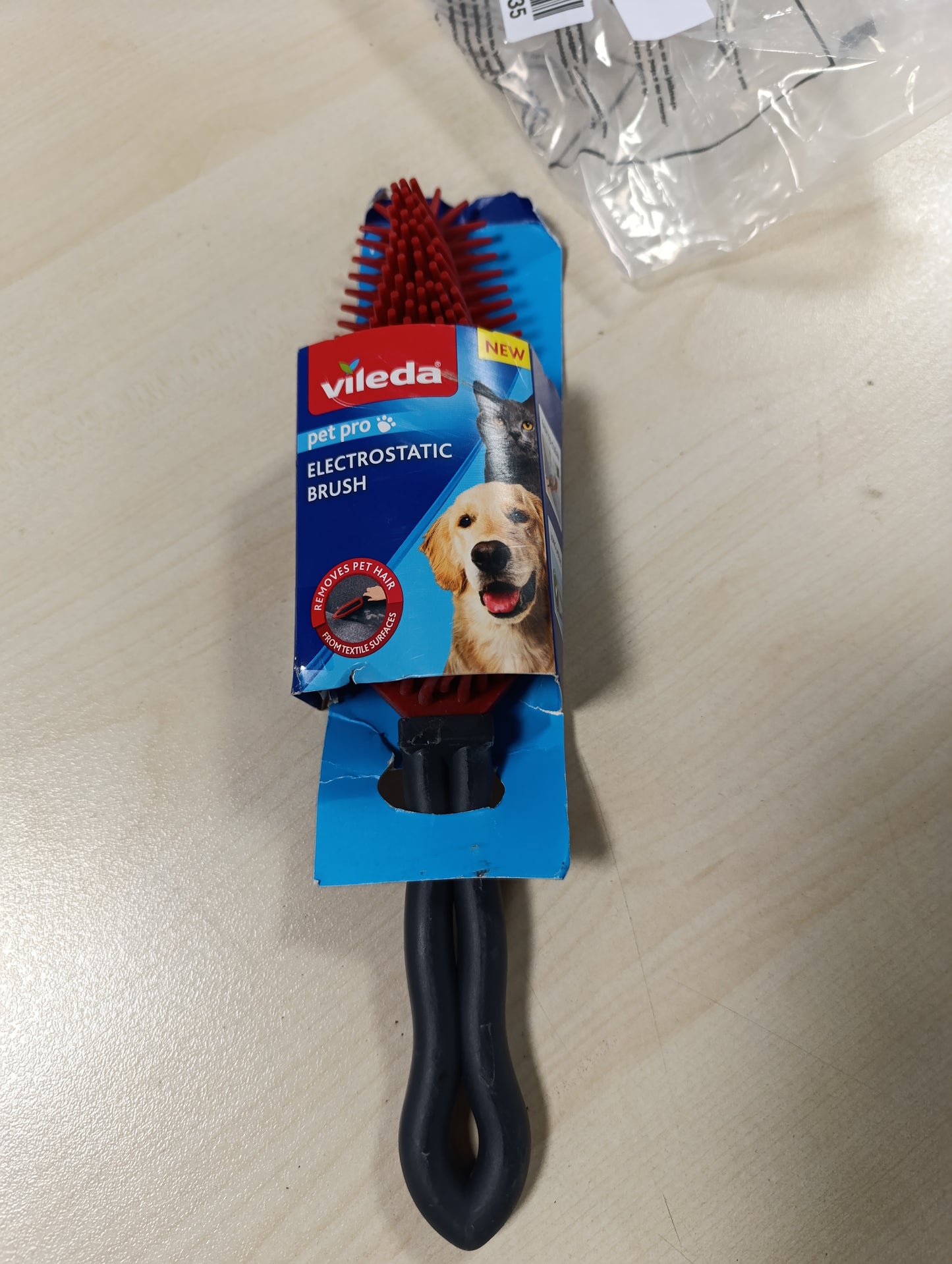 258292 - VILEDA Furçë Elektrostatike Pet Pro për Heqjen e Qimeve të Kafshëve Shtëpiake nga Qilimat dhe Mobiljet