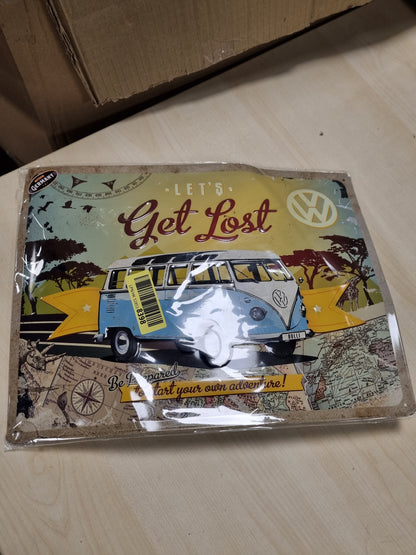 214335 - VOLKSWAGEN Tabelë Retro prej kallaji, 30 x 40 cm, Produkt Origjinal i Licencuar, e bërë prej metali, dizajn vintage