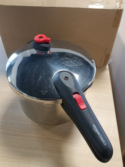 255248 - TENXHERE ME PRESION INDUKSIONI PREJ ÇELIKU INOX ME AVULLORE AMAZON BASICS - 6 L