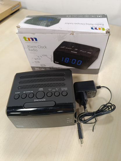 228259 - TM ELECTRON - Radio me orë alarmi dixhitale PLL, e zezë
