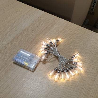 263542 - DRITA LED AGOTD me bateri, 20 drita dekorative transparente me glob, me kohëmatës, për përdorim të brendshëm dhe të jashtëm