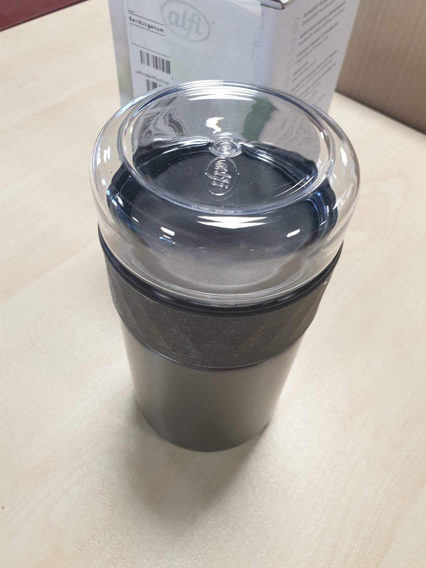 227619 - ALFI Gotë ushqimi ENDLESS 500ml, ngjyrë e zezë havjar, enë termike ushqimi prej çeliku inox, e izoluar kundër rrjedhjeve
