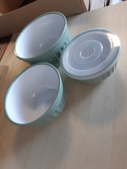213928 - DIAXILU Set Tasash Sallate me Kapakë, Set Tasash të Madh Përzierjeje 3 copë 2L/3L/4L