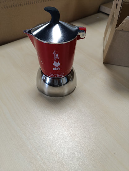 260862 - BIALETTI Fiammetta Induction Cafe Aparat me Filtër, 4 Filxhanë (150 ML), I Kuq, I Përshtatshëm për të Gjitha Sobat