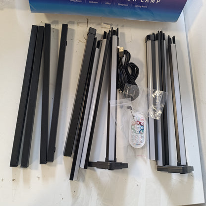 221246 - LUMINEXDESIGNS Llambë dyshemeje LED, 2 copë, llambë RGB në këmbë 150 cm, llambë këndore me errësim, shumëngjyrëshe me telekomandë, ndriçim ambienti me kontroll Alexa