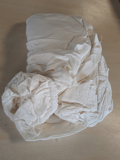 223159 - Komfortec Çarçaf i montuar, 200 x 200 cm, 100% pambuk, 135g/m², i butë, i ajrosur, me elastik përreth, i certifikuar Oeko-Tex, ngjyrë Ekru
