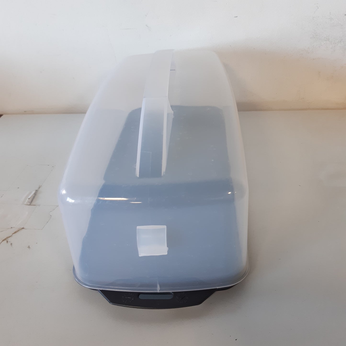 218656 - XAVAX Kutia e Transportit të Tortave, kuti katrore për torta, enë për torta që mund të lahet në lavastovilje me kapak dhe dorezë mbajtëse, e zezë
