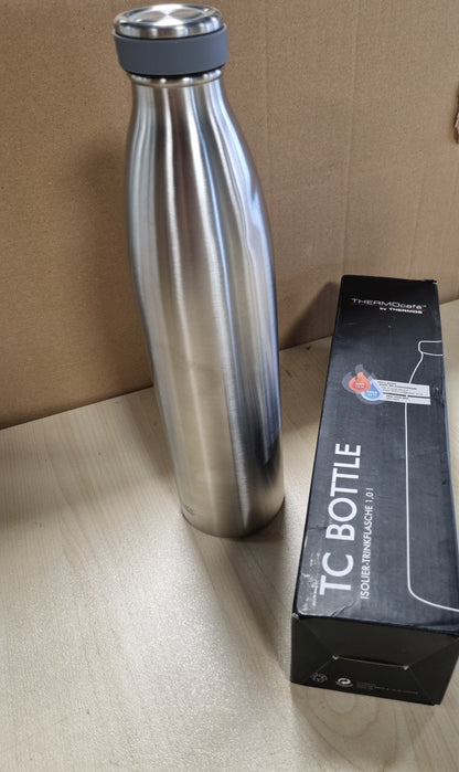 222831 - THERMOS THERMOcafé TC BOTTLE 1.00L, çelik inox, mban pijet të ngrohta për 12 orë dhe të ftohta për 24 orë, e papërshkueshëm nga rrjedhjet, për shkollë, udhëtime dhe zyrë