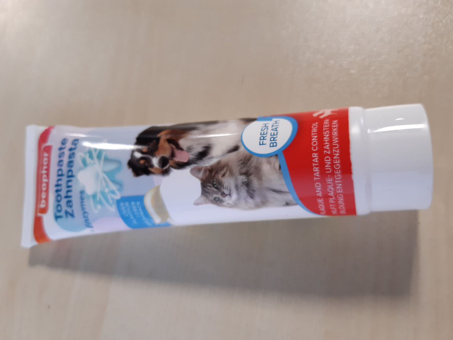 254221 - PASTË DHËMBËSH BEAPHAR - PËR QEN DHE MACE - ME AROMË MËLÇIE - 100G