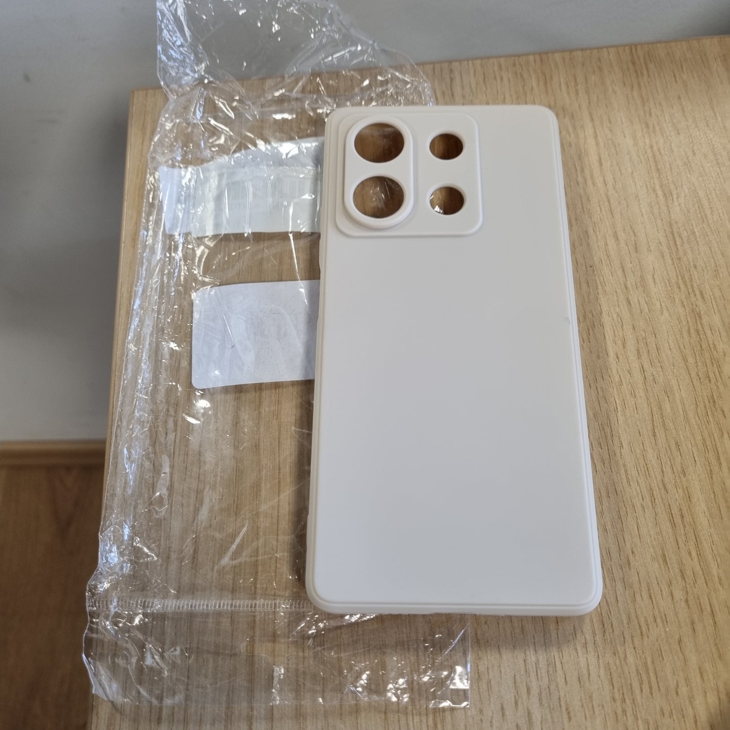 269019 - HONLEN Mbulesë mbrojtëse për Redmi Note 13 5G (6.67 inç), prej silikoni të lëngshëm TPU, anti-gërvishtje, ultra e hollë, e bardhë antike
