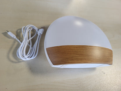 185557 - MOOOV 477356 Orë Alarmi me Simulim Lindje Dielli, Ndriçim Gradual, Powered by Rrjeti Elektrik, Terapi Drite, Ndriçim i Bardhë ose me Ngjyra, Portë USB-A për Karikim, Efekt Druri Natyror