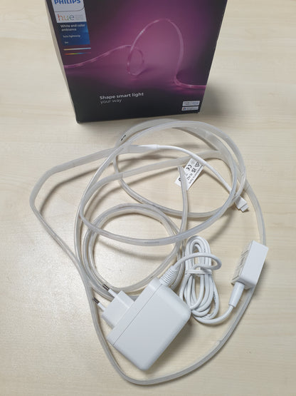 221172 - PHILIPS Hue White and Color Ambiance 3 metra (1 pako) - Kit shiriti LED 3m për përdorim të brendshëm - Funksionon me aplikacionin Hue, Alexa, Google Assistant dhe Apple HomeKit